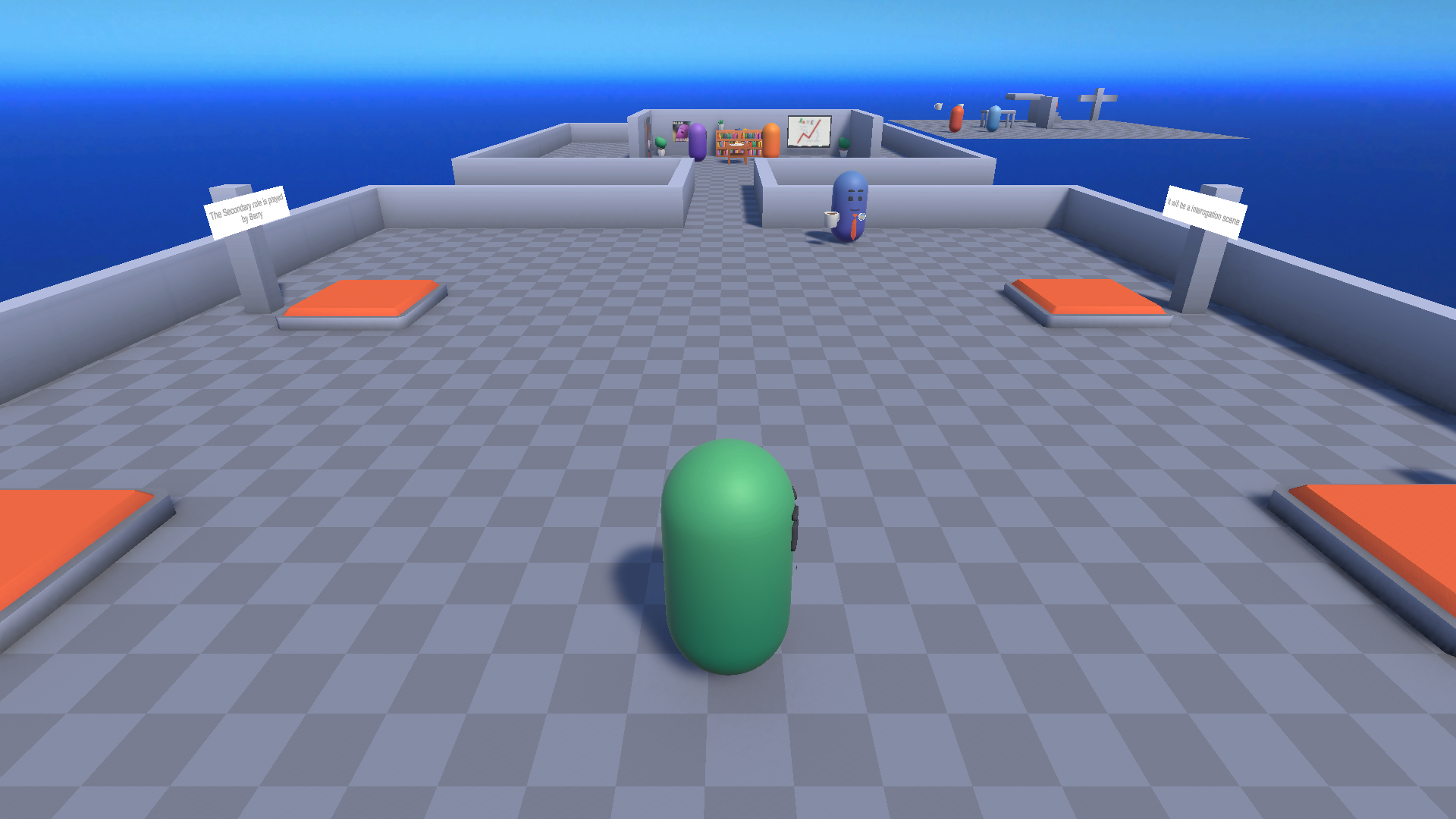 The advanced saliency sample showing off an office based scenario