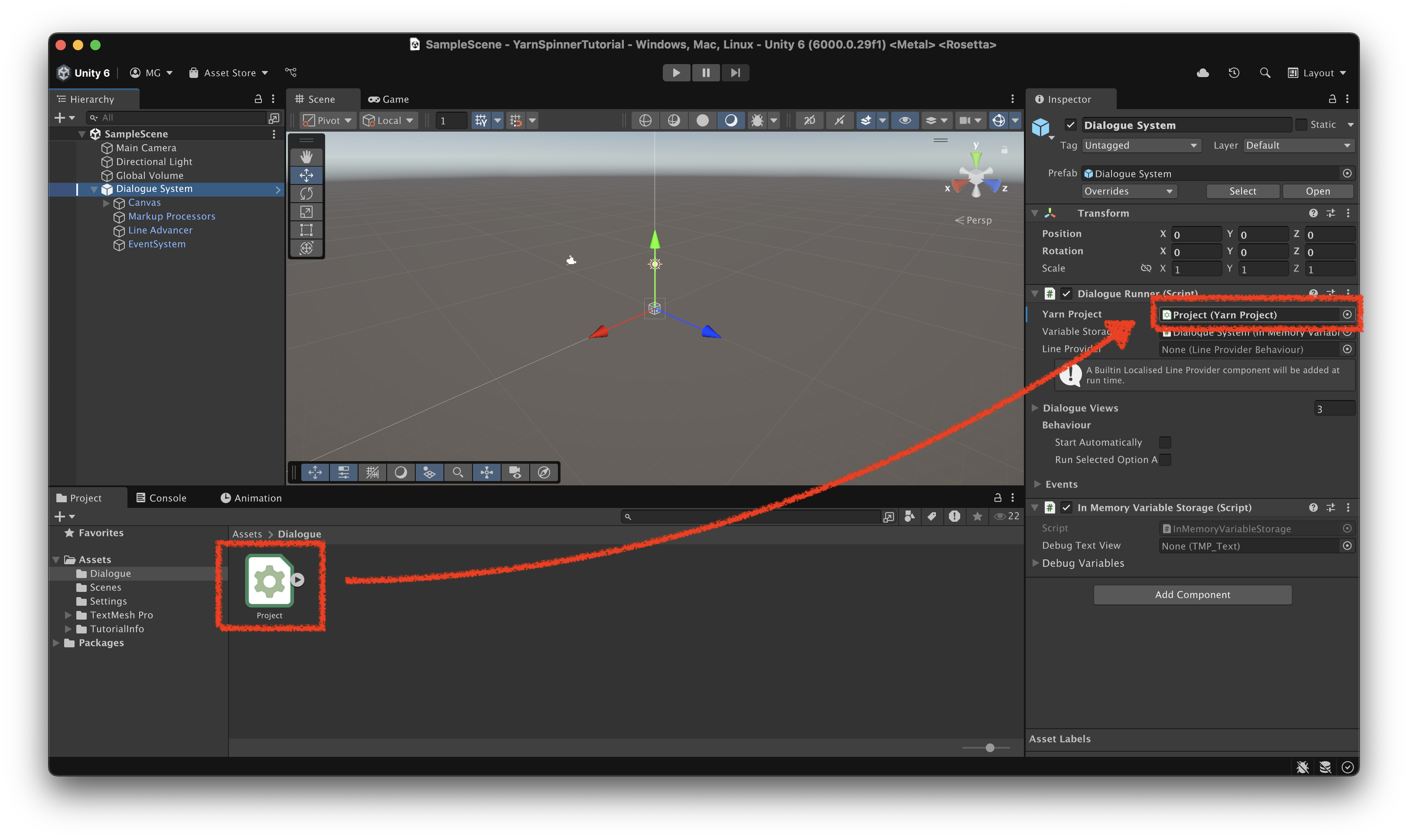 The new Yarn Project has been added to the Dialogue System&rsquo;s Dialogue Runner