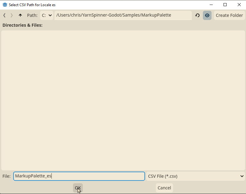 Choosing a Path to Save Your CSV File