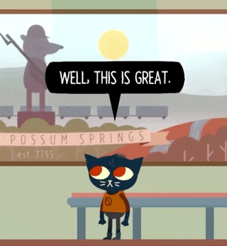 Lines of dialogue running in Night in the Woods.