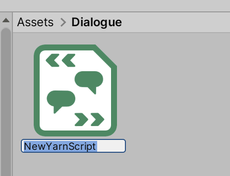 Creating a new Yarn script.