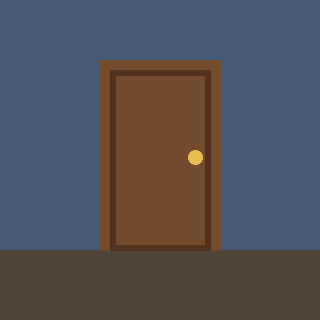 A wooden door