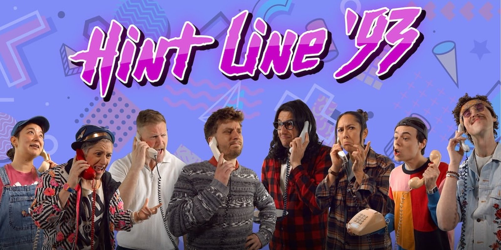 The full cast on phones