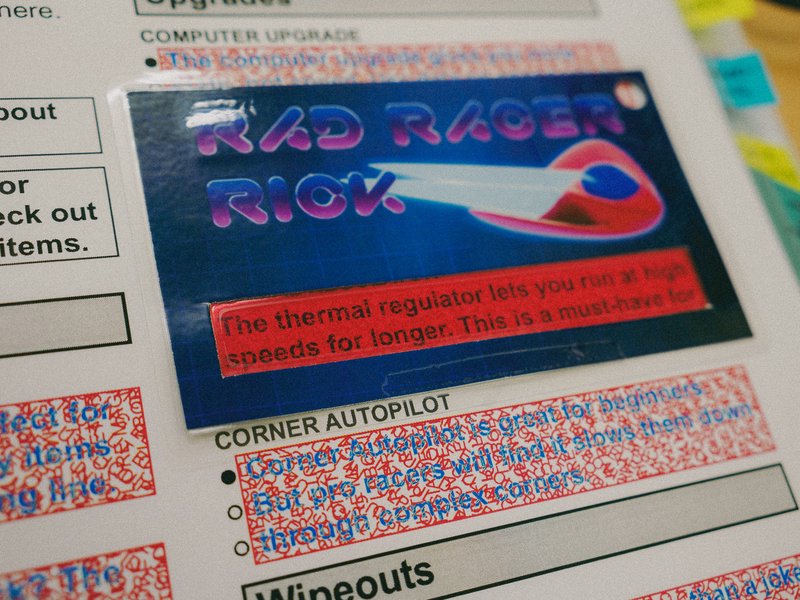Rad Racer Riot with anaglyph decoder