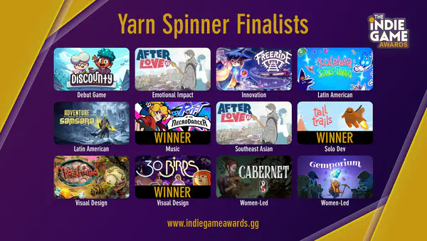 Yarn Spinner Games Win Multiple 2025 Indie Game Awards