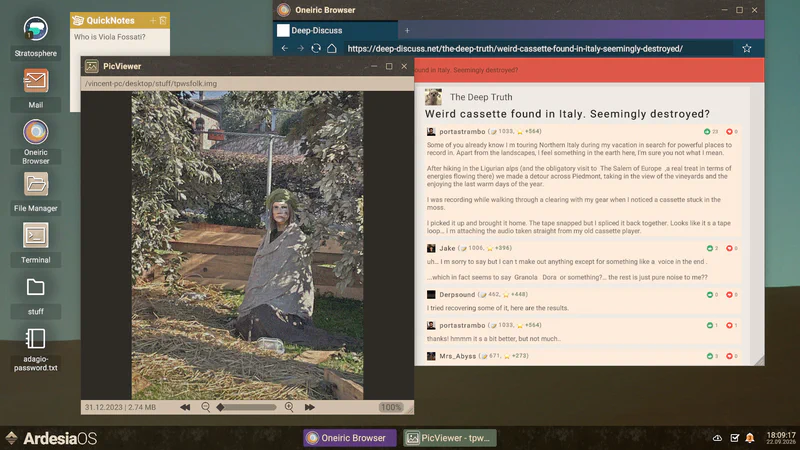 Imprinted screenshot