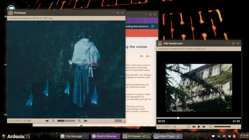 Imprinted screenshot