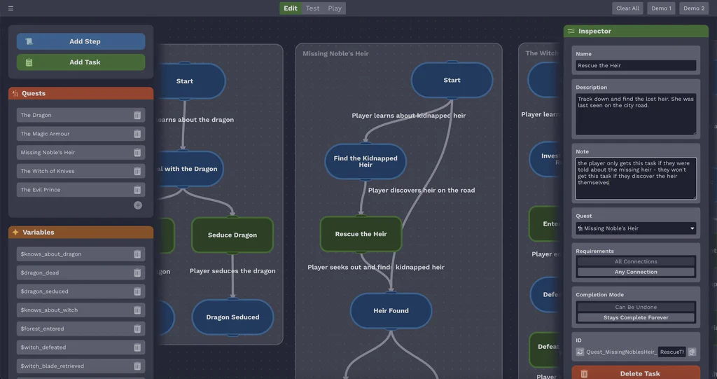 Smart variables in Yarn Spinner 3.0